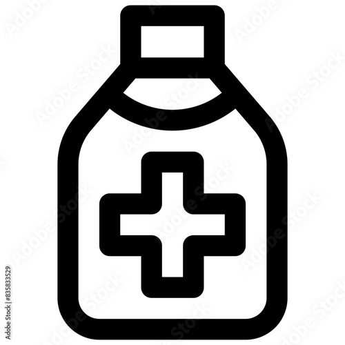 Rubbing alcohol. Editable stroke vector icon.