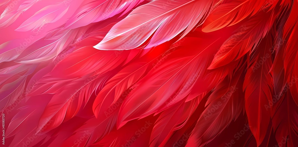 Red feather background. Abstract dynamic composition. Vector feather illustration Red feather background. Abstract dynamic composition. Vector feather illustration