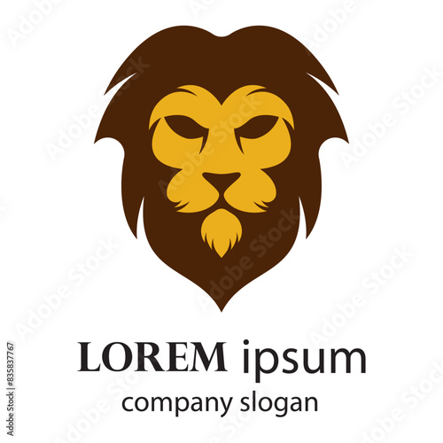 Elegant and dignified lion head logo design