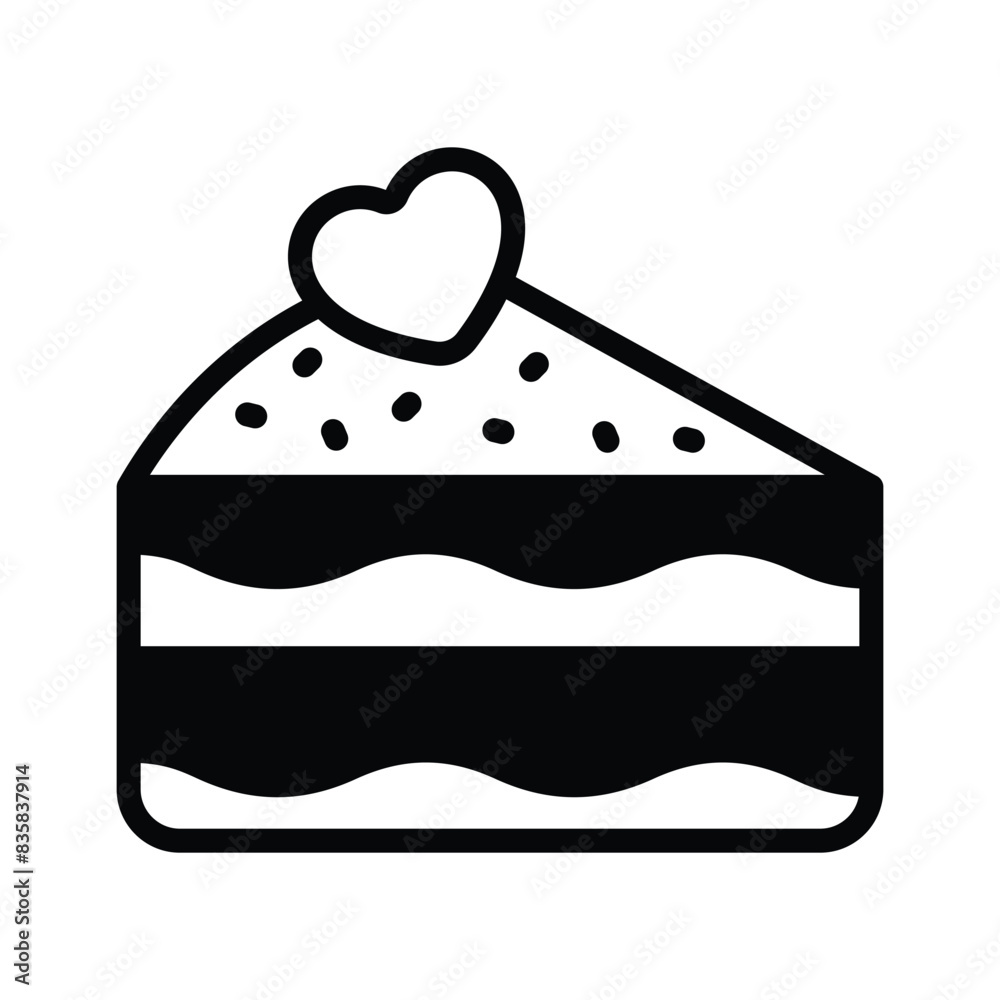 An amazing vector of cake with heart, wedding cake An amazing vector of cake with heart, wedding cake