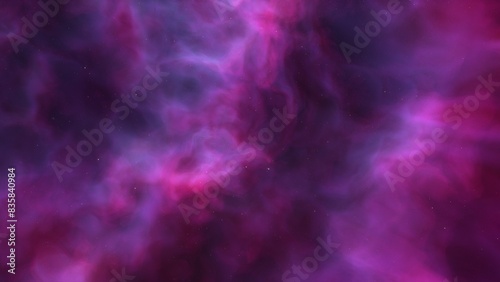 Cosmic background with a blue purple nebula and stars 