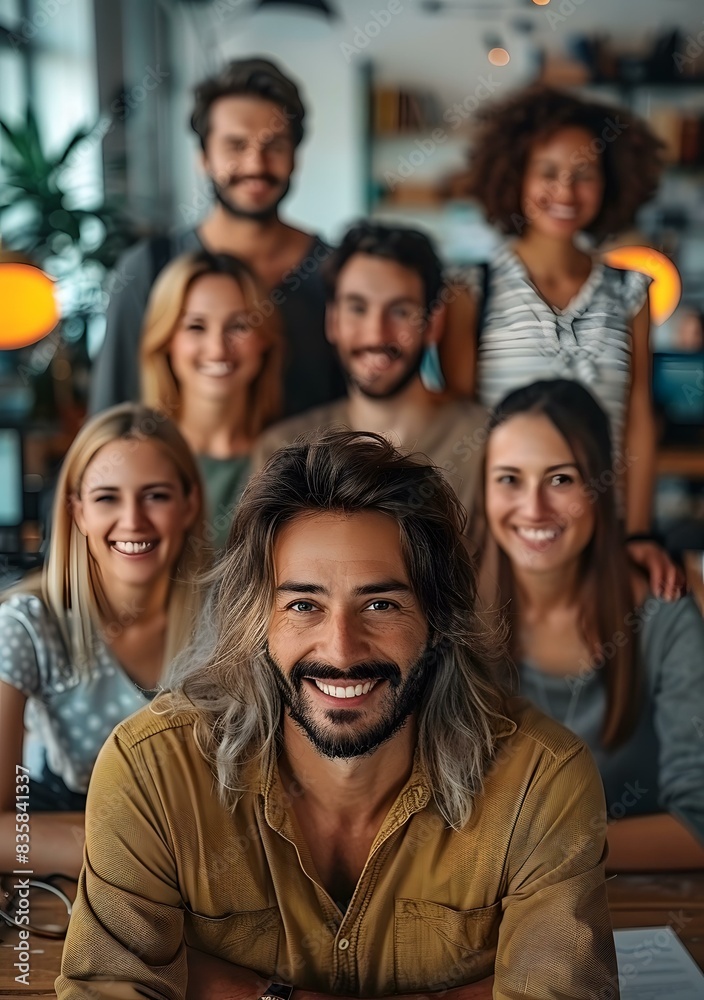 Fototapeta premium portrait of a group of smiling business people