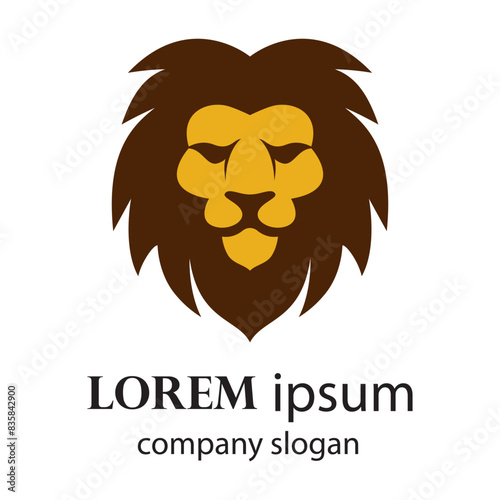 Elegant and dignified lion head logo design
