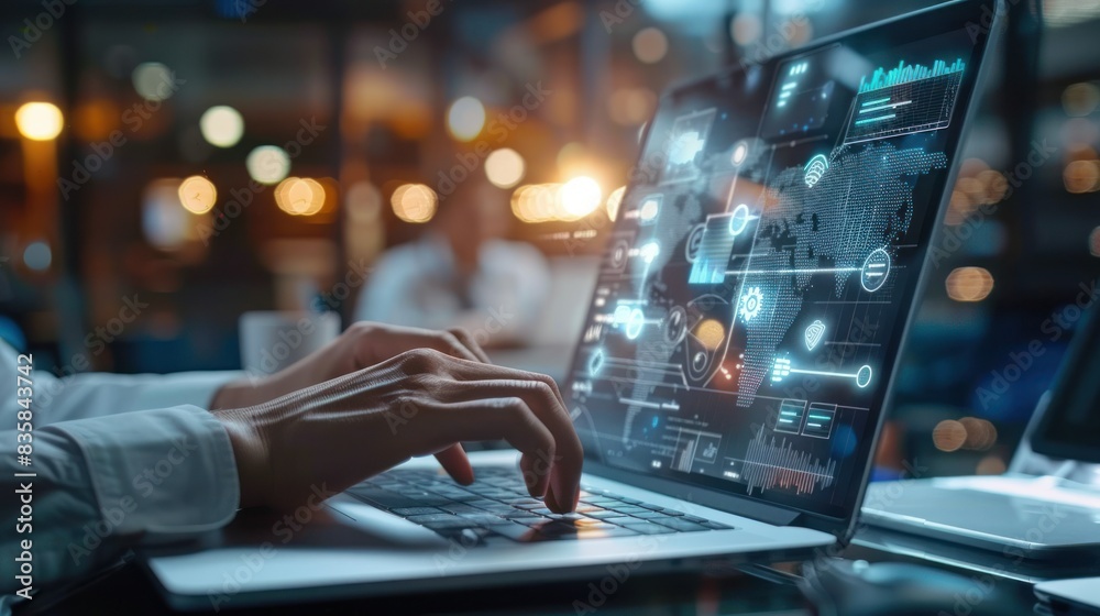 AI technology concept connects big data networks AI technology concept connects big data networks