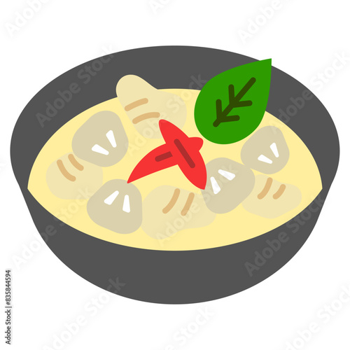 トムカーガイ (Tom Kha Gai)のアイコンイラスト