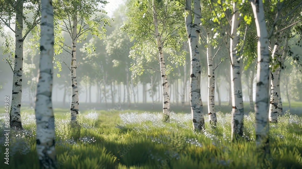 Obraz premium Birch Grove,birtch