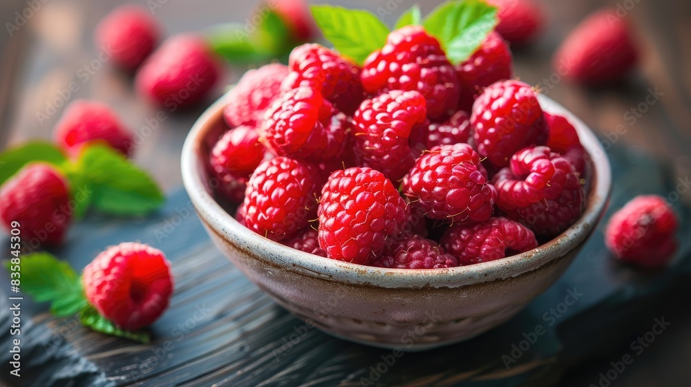 Fresh and Juicy Red Raspberries A Sweet and Healthy Fruit Dessert Fresh and Juicy Red Raspberries A Sweet and Healthy Fruit Dessert