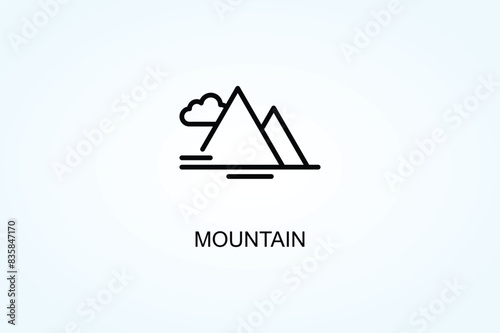 Mountain Vector  Or Logo Sign Symbol Illustration
