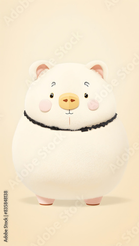 poster cute fat pig photo