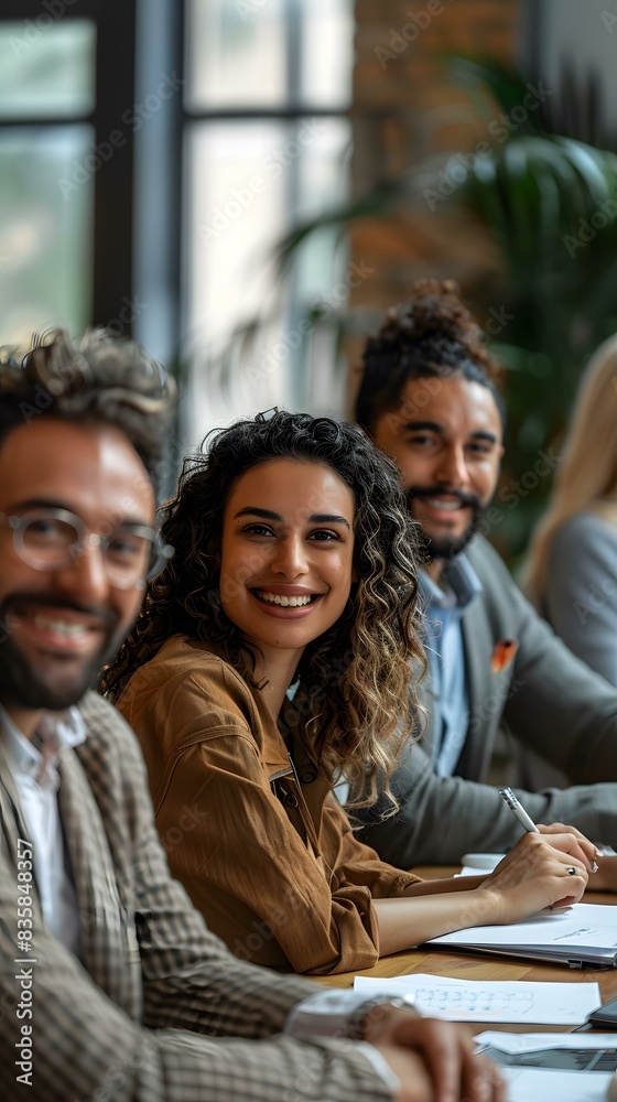 Portrait of a group of multiethnic business professionals in a meeting Portrait of a group of multiethnic business professionals in a meeting