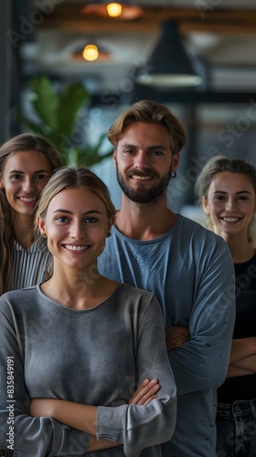 portrait of a group of young professionals smiling at the camera © Adobe Contributor