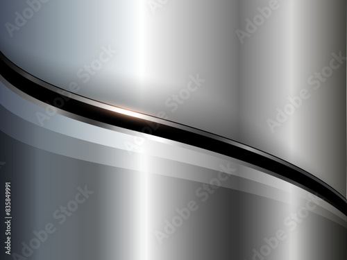 Silver chrome metal background with silver shiny texture