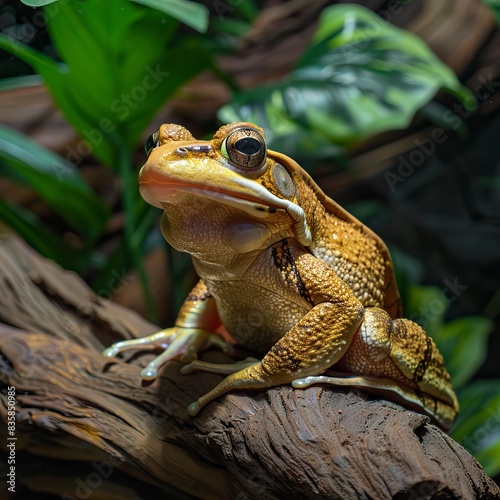 Big exotic frog in the forest 