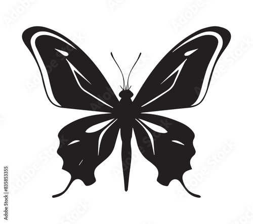 a vector logo design of a poisonous butterfly of pollution, minimalistic and simplistic eps