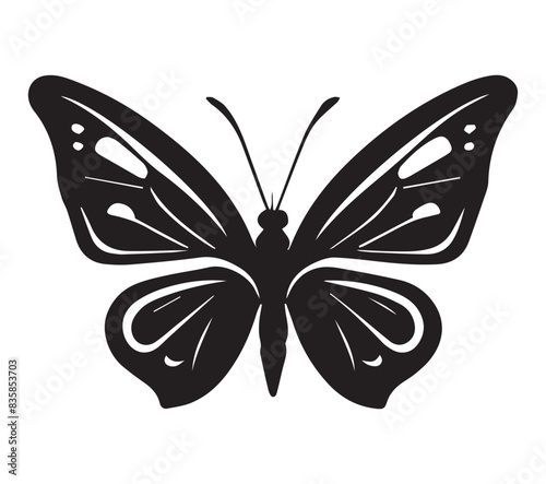 a vector logo design of a poisonous butterfly of pollution, minimalistic and simplistic eps