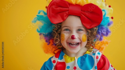 The joyful clown child