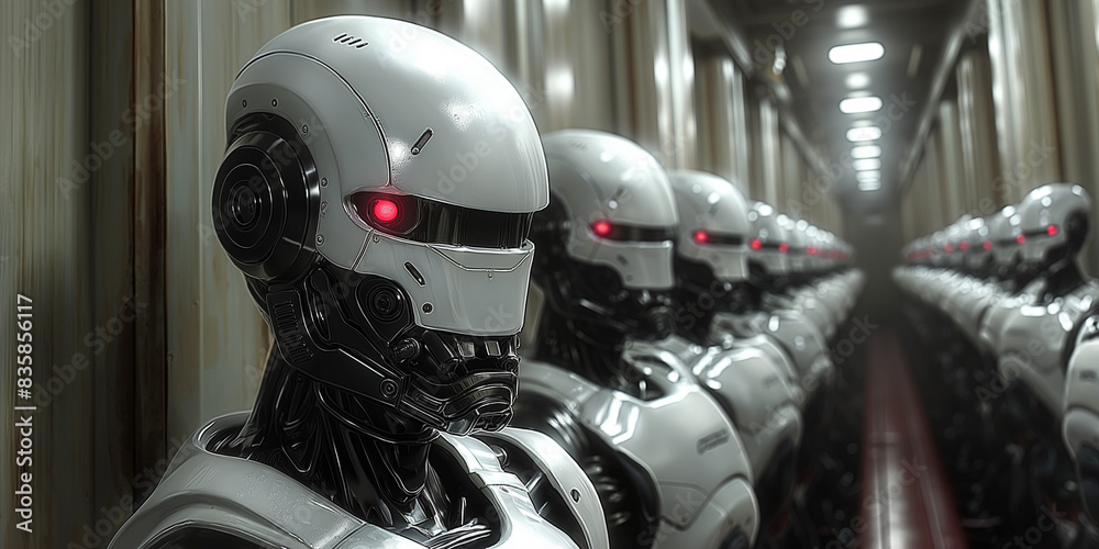 Fototapeta premium The engine that produces happiness. Dreams move on the conveyor belt