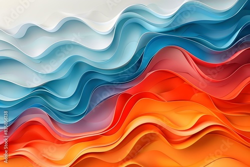 Colorful abstract waves