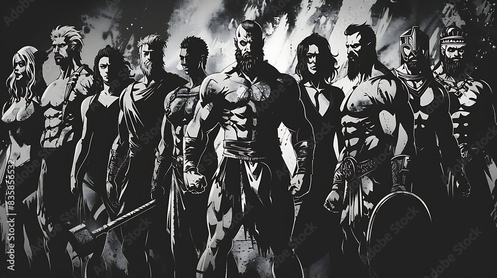 Greek gods standing before you. Greek gods standing before you.