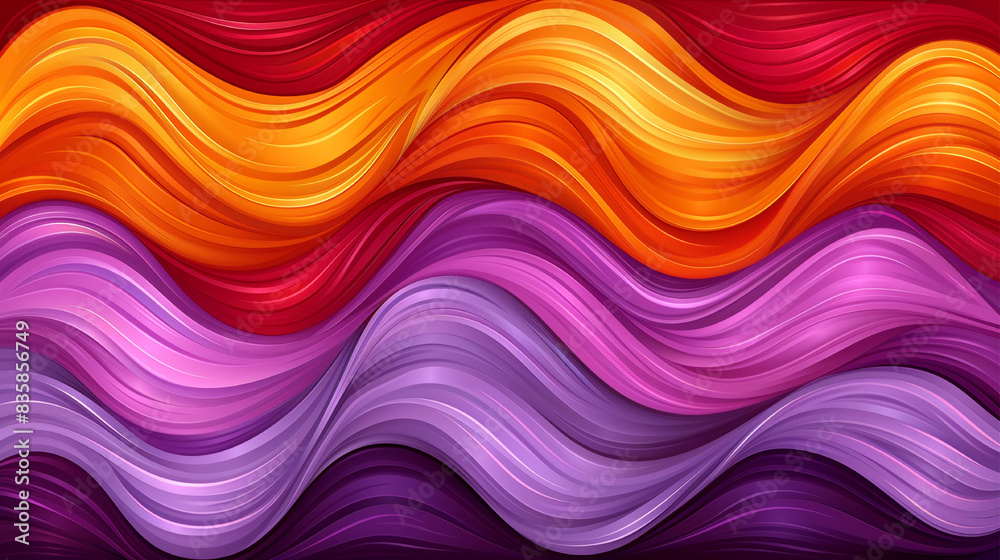 A purple and blue wave with a purple background. The wave is very long and has a lot of detail A purple and blue wave with a purple background. The wave is very long and has a lot of detail