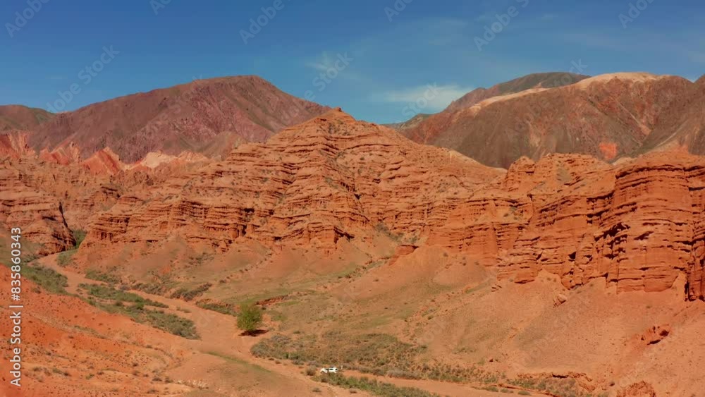 Amazing landscapes of the Konorchek canyons. Canyons have been created by the forces of erosion for several million years. Aeolian castles. The Boomsky Gorge. A trip through the mountains Amazing landscapes of the Konorchek canyons. Canyons have been created by the forces of erosion for several million years. Aeolian castles. The Boomsky Gorge. A trip through the mountains