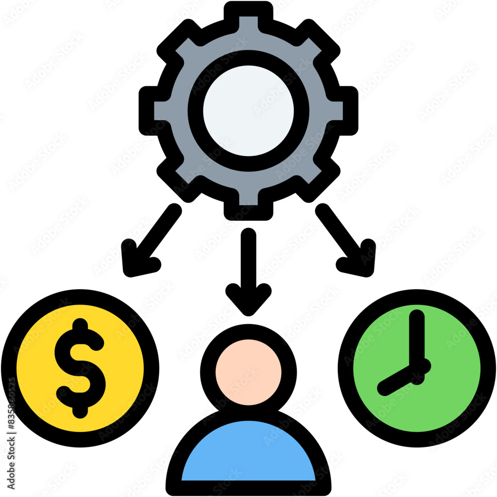Resources Allocation Icon Resources Allocation Icon