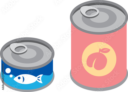 魚と果物の缶詰