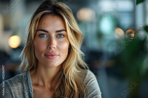 portrait of a beautiful blonde woman