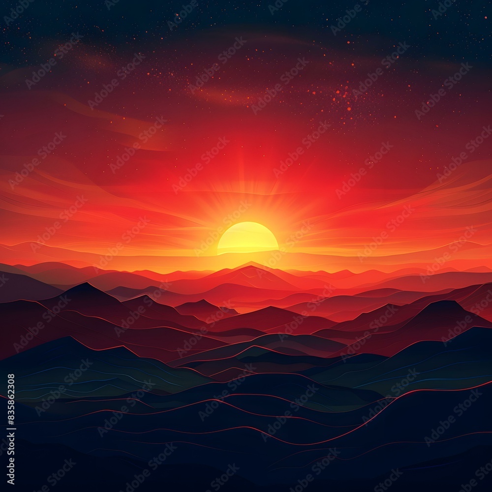 Sunrise Over The Mountains Sunrise Over The Mountains