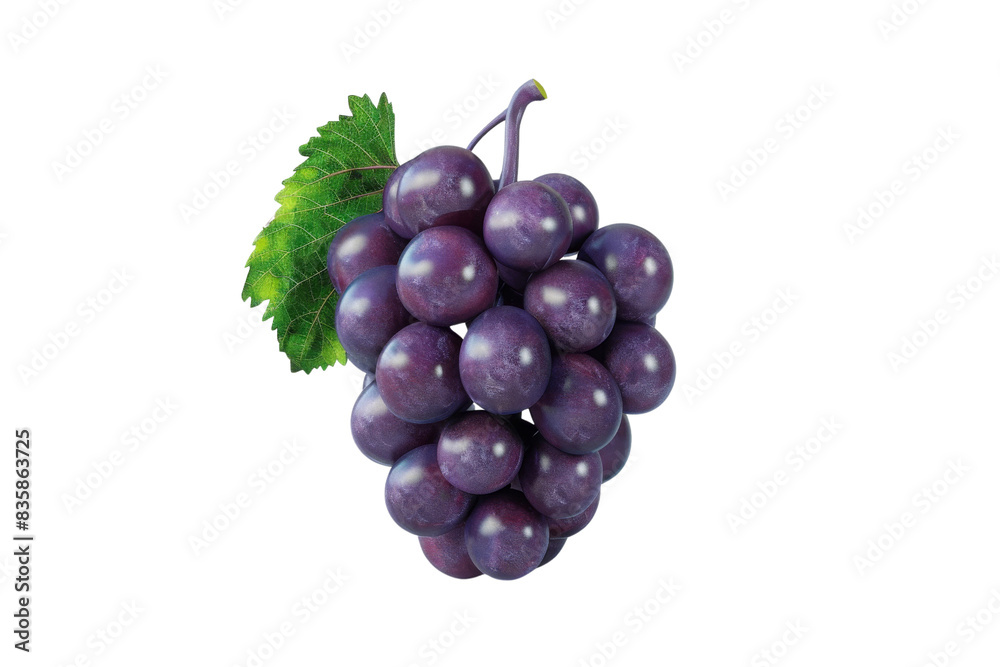 A cluster of fresh, ripe purple grapes isolated on a transparent background, png, perfect for culinary, health, and wine-related themes. A cluster of fresh, ripe purple grapes isolated on a transparent background, png, perfect for culinary, health, and wine-related themes.