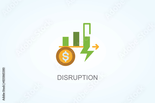 Disruption Vector  Or Logo Sign Symbol Illustration
