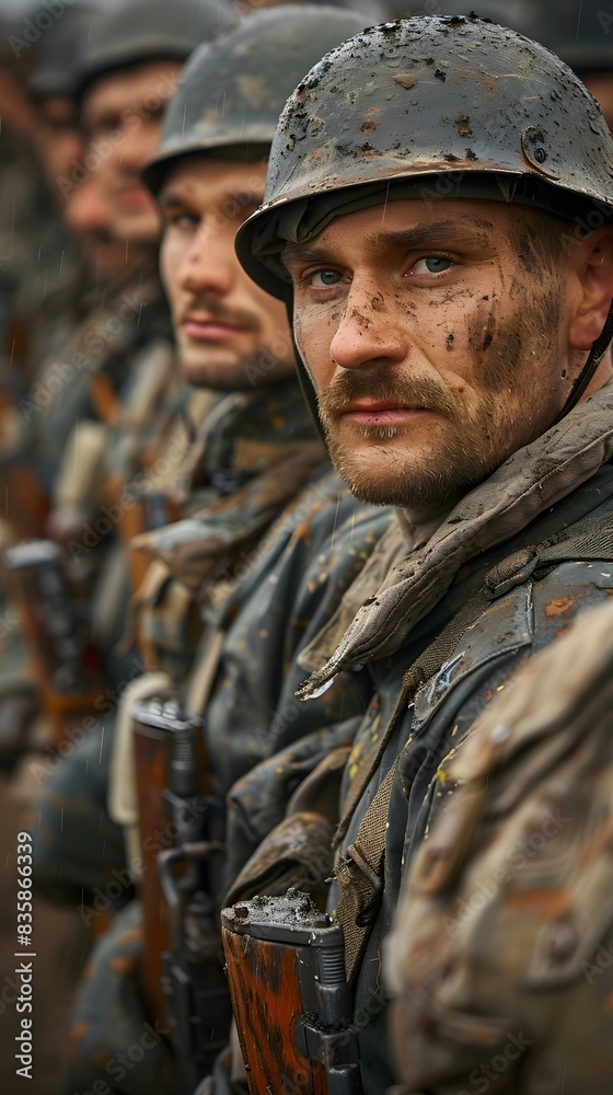 A soldier staring at the camera with a serious look on his face A soldier staring at the camera with a serious look on his face