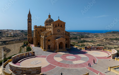 Malta, Gozo, Basilica of the National Shrine of the Blessed Virgin of Ta' Pinu. Original name is Bażilika Tal-Madonna Ta' Pinu Mill Gharb photo