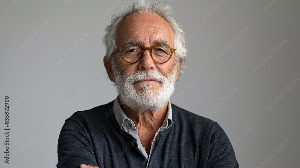 senior businessman standing against white background. stock image senior businessman standing against white background. stock image