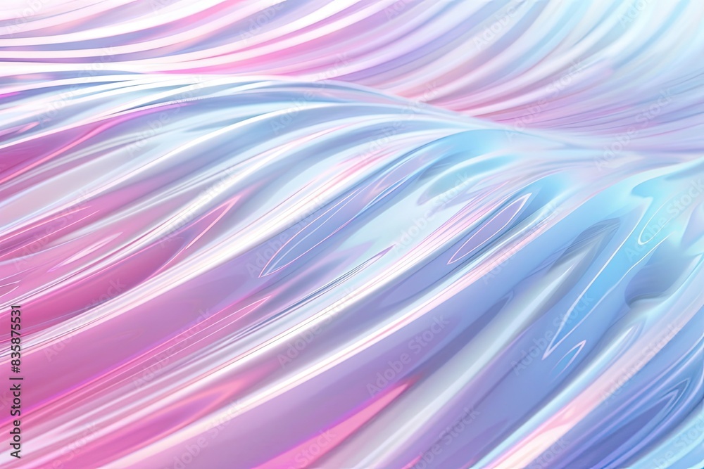 Obraz premium Wavy lines in pastel colors, creating a soothing, abstract health background