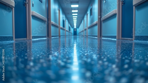 Hospital Corridor Background Generative AI