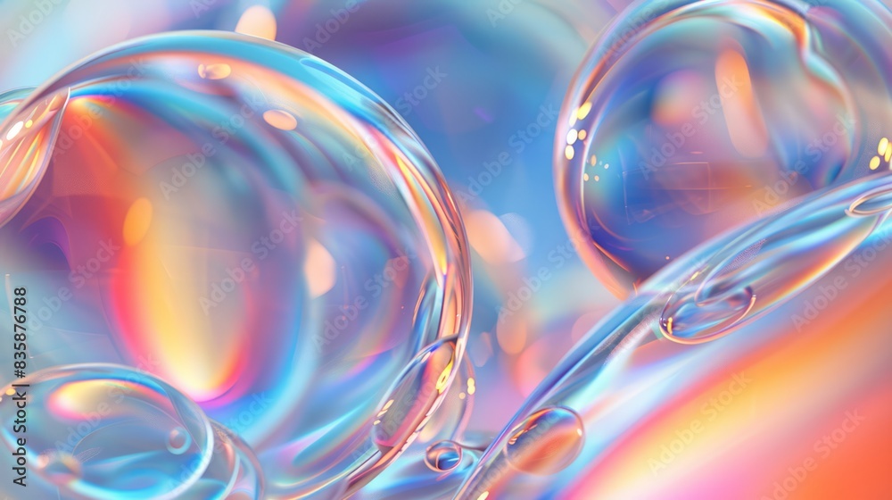 3D rendering. Multicolored glossy shapes. Modern background. 3D rendering. Multicolored glossy shapes. Modern background.