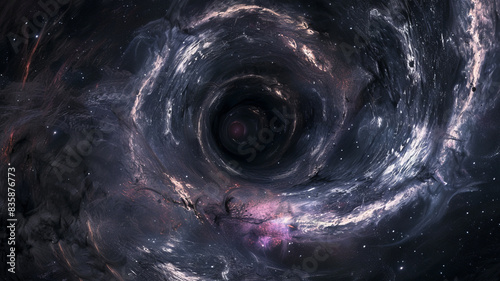 highly detailed photo real image of a blackhole.generative ai © Krisana