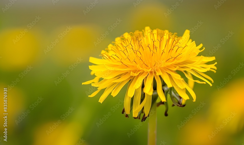 Flourishing Dandelion Taraxacum, Generative AI 