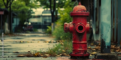 Thailand's governmental fire hydrant. Observe it all, Generative AI photo