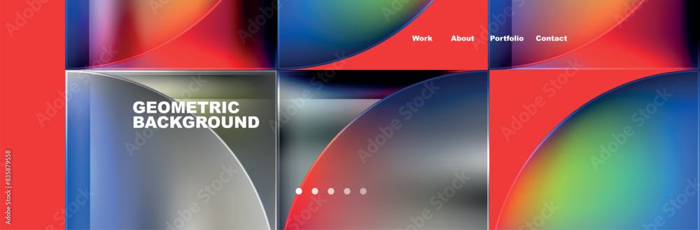Trendy Simple Round Triangle and Circle with Gradients Abstract Background. Vector Illustration For Wallpaper, Banner, Background, Card, Book Illustration, landing page