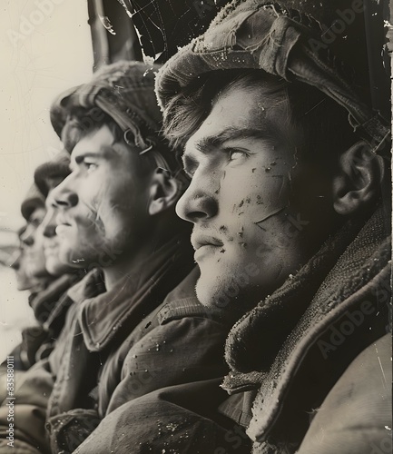 American soldiers during the Battle of the Bulge, 1944. photo