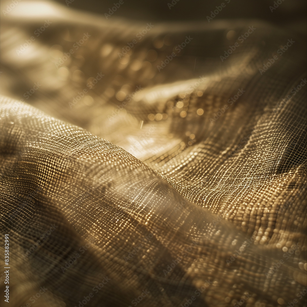 Golden Hour Glimmer: Textured Fabric in Warm Sunlight Golden Hour Glimmer: Textured Fabric in Warm Sunlight