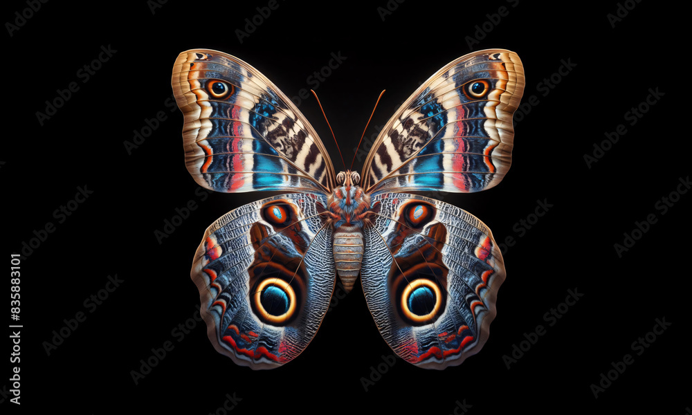 Fototapeta premium Butterly on black background