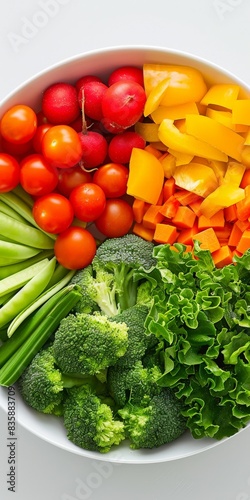 Colorful Vegetable Platter With Broccoli  Tomatoes  and Bell Peppers