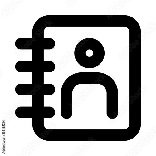 contact address phone book line icon 