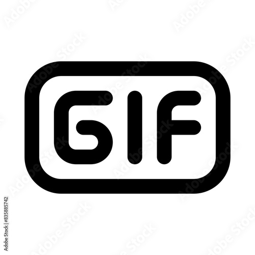 gif animation sign line icon 