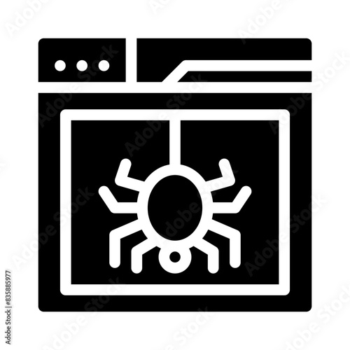 web crawler glyph icon