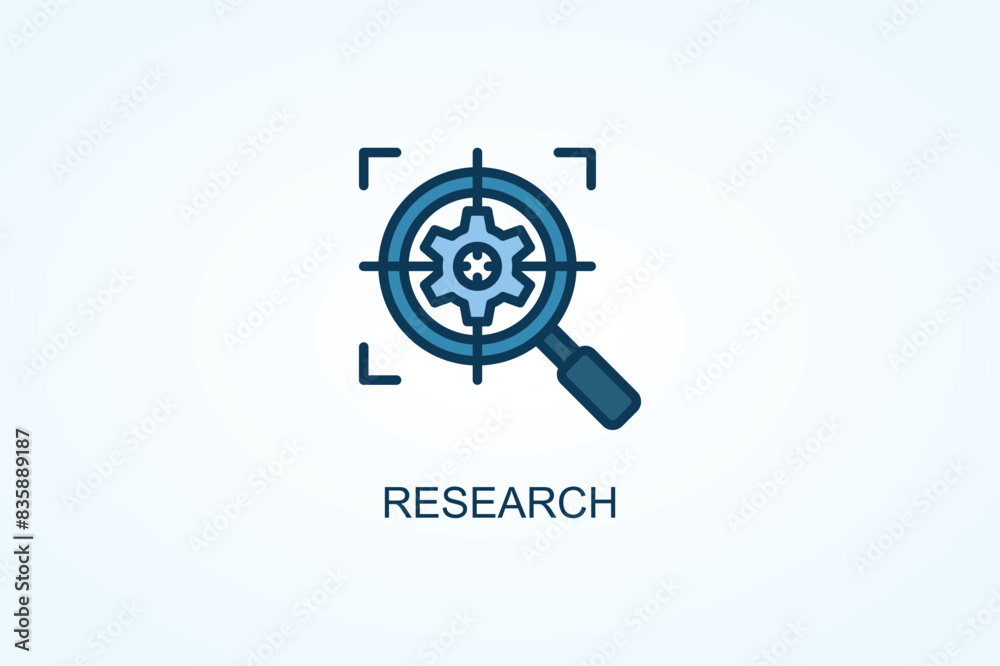 Research vector or logo sign symbol illustration Research vector or logo sign symbol illustration