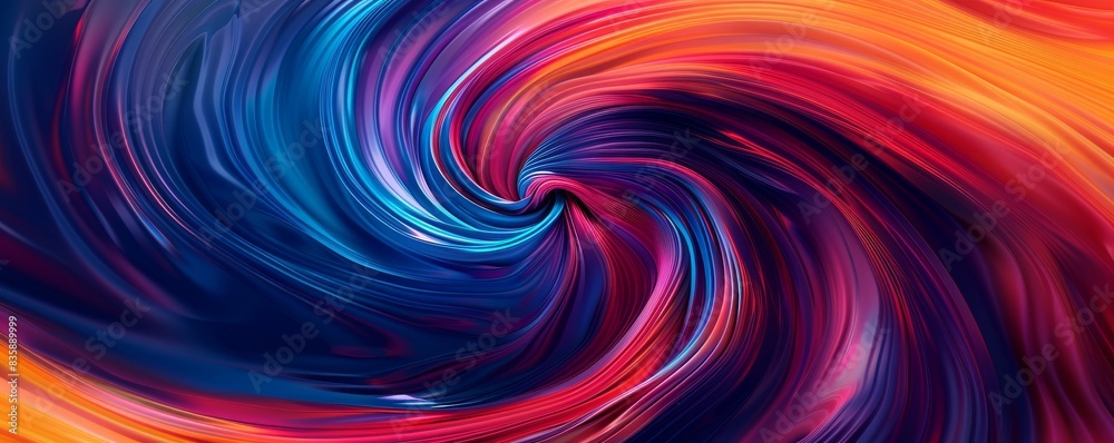 Colorful abstract swirl painting in vibrant tones